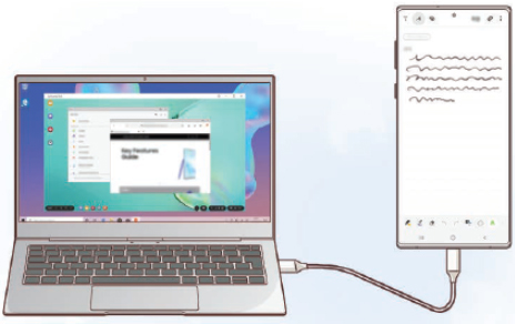 갤럭시북S SM-W707는 삼성 Dex 연결을 지원합니다.
