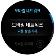 모바일 데이터 설정 화면