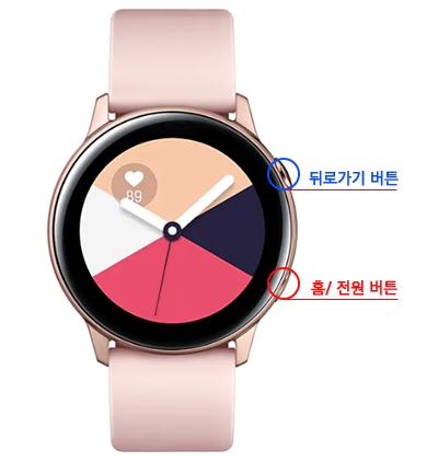 갤럭시 워치 액티브 버튼 위치 안내