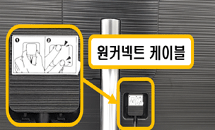 스마트 TV 화면이 반만 표시된다면 TV 후면 One Connect 케이블을 분리 후 재연결 이미지