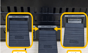원커넥트 후면 One Connect 케이블을 분리후 재연결이미지