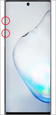 [갤럭시 노트10] 전원버튼과 볼륨 아래키를 동시에 8초 이상 눌러 재부팅