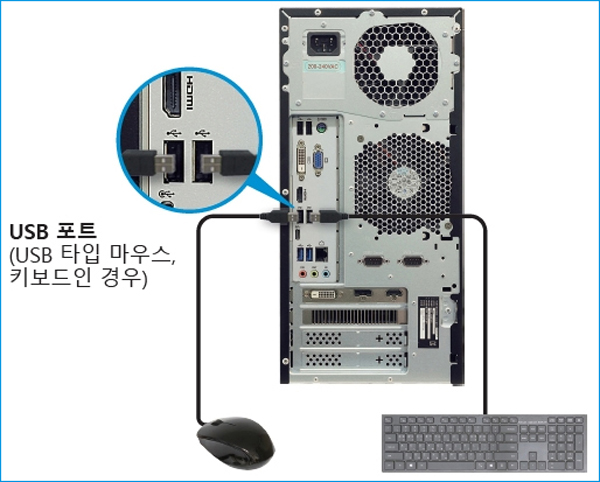 usb 포트로 연결하는 타입