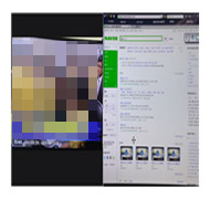 멀티링크 스크린 실행 중
