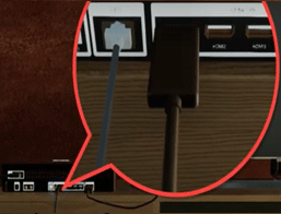 셋탑 후면 HDMI 케이블을 분리후 재연결