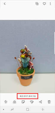 배경 흐리기 효과 조절 선택