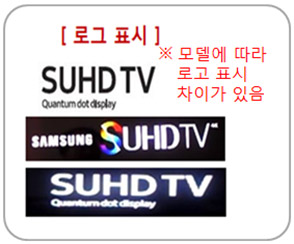 SUHD TV 로고 표시