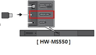 HW-MS550 USB 연결이미지