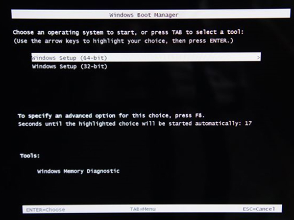 Windows Setup 64비트 선택후 설치