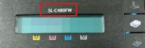 앞면 조작부 모델명 위치 안내