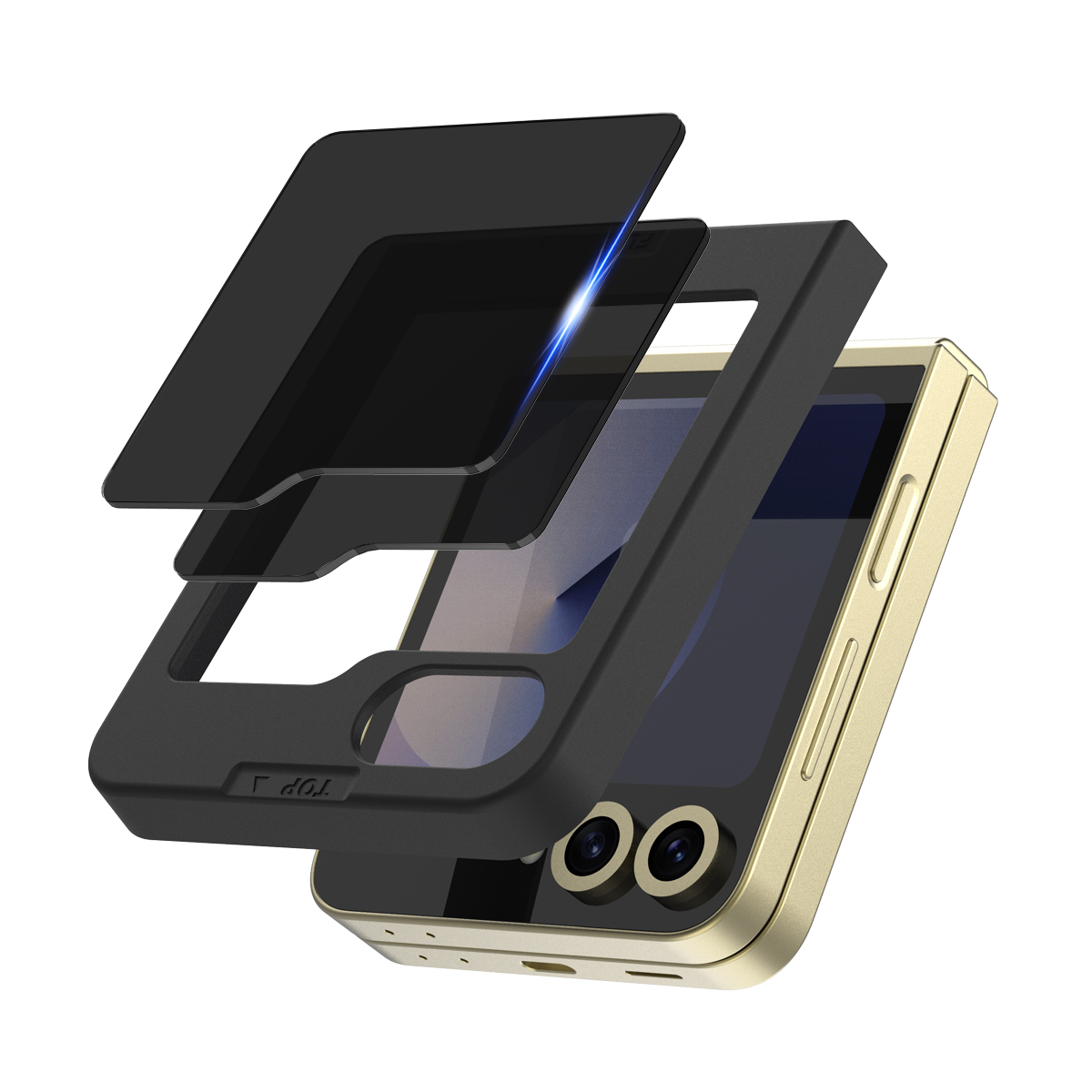 갤럭시 Z플립6 아라리 전면 사생활 액정보호유리 코어 2매