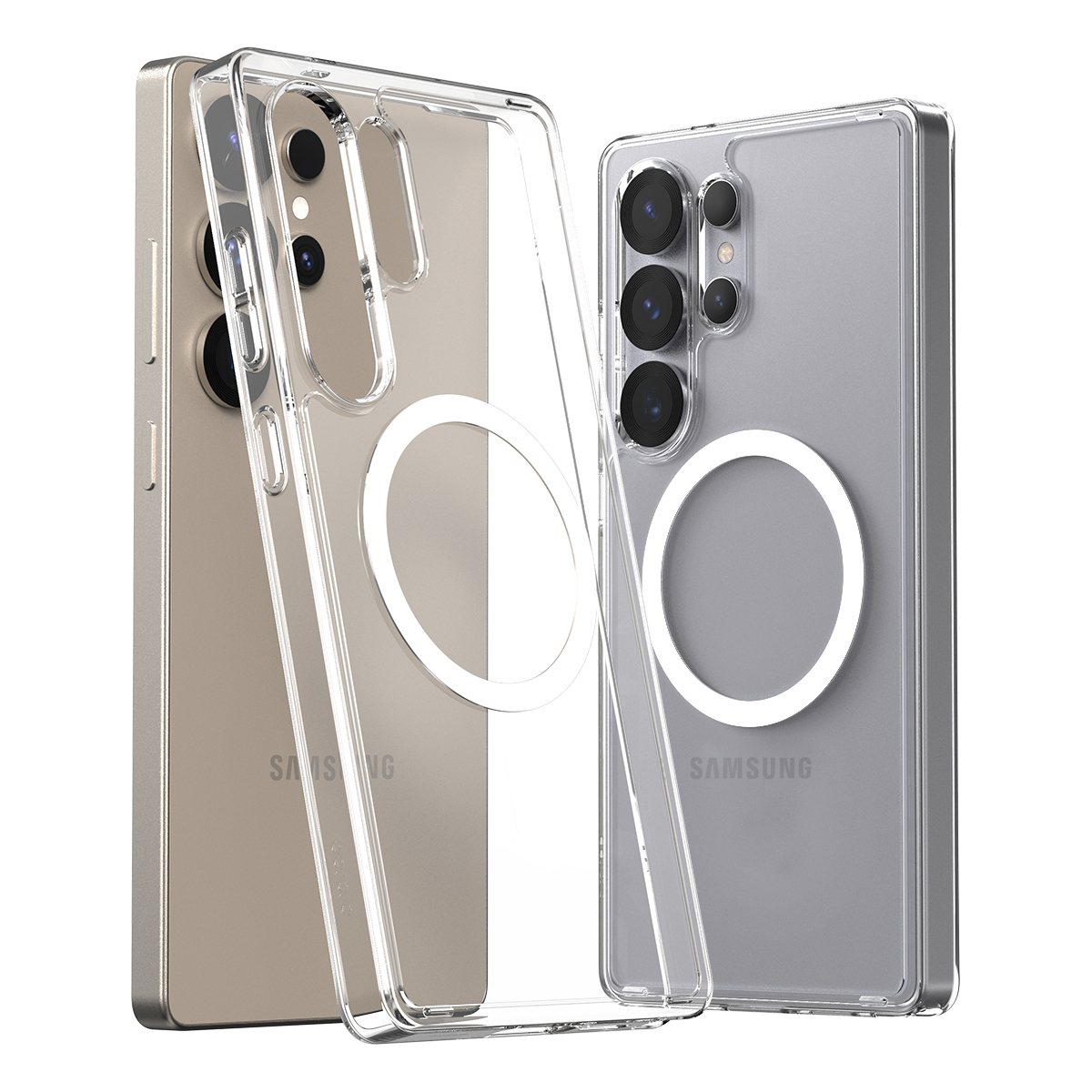 갤럭시 S25울트라 자석인입 아라리 케이스 이중범퍼 듀플M (클리어)