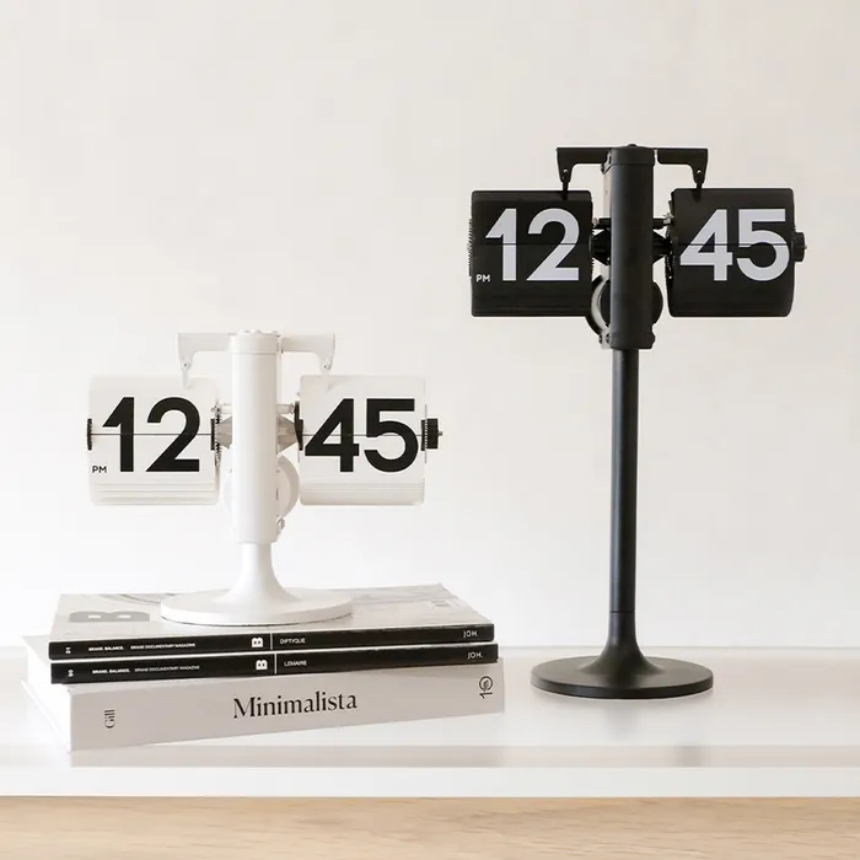[무아스] 스탠딩 높이조절 플립 탁상시계