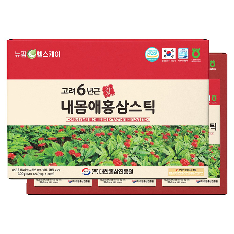[뉴팜헬스케어] 고려6년근 내몸애홍삼스틱(쇼핑백포함)