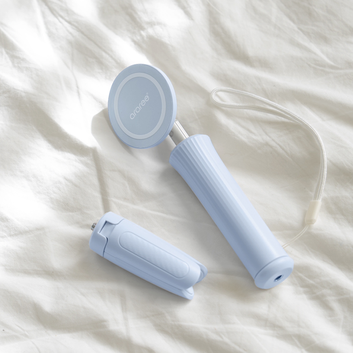 아라리 미니 셀카봉 브이로그 삼각대 맥피포드 라이트 세레니티블루