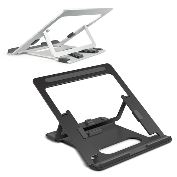 억스 프리미엄 접이식 알루미늄 높이조절 노트북 거치대 실버