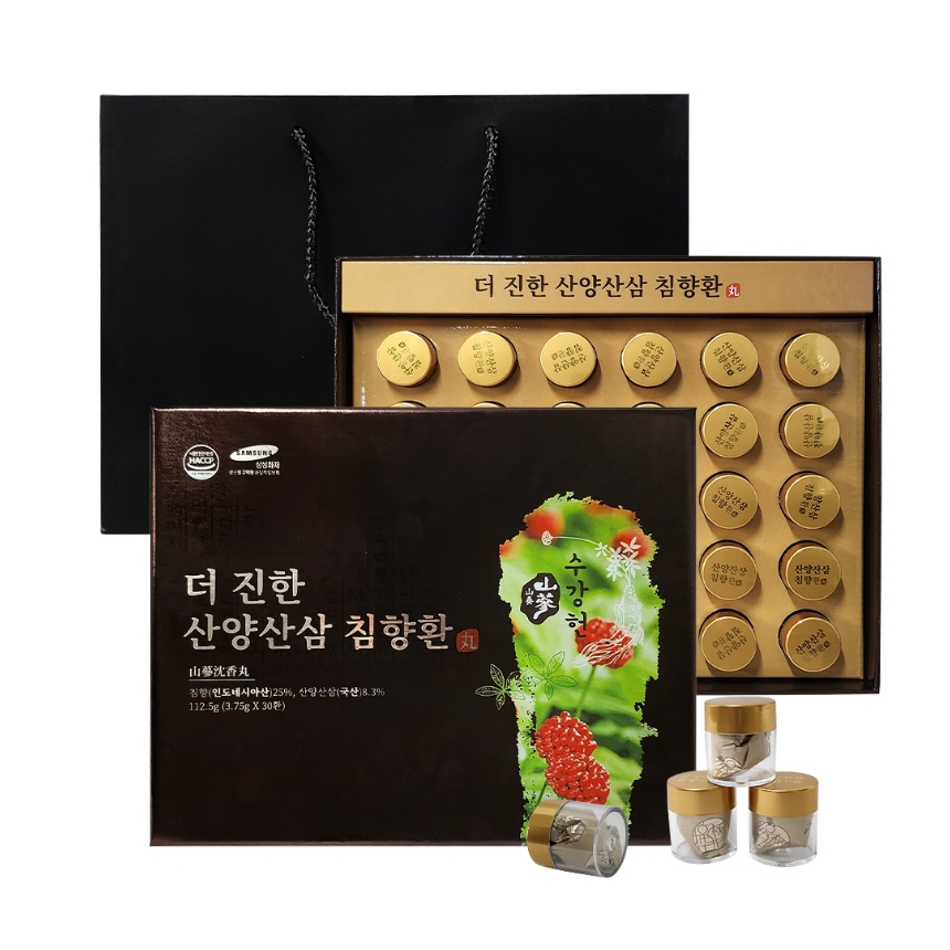 [더진한팜] 더 진한 산양산삼 침향환 30환 (쇼핑백 포함)