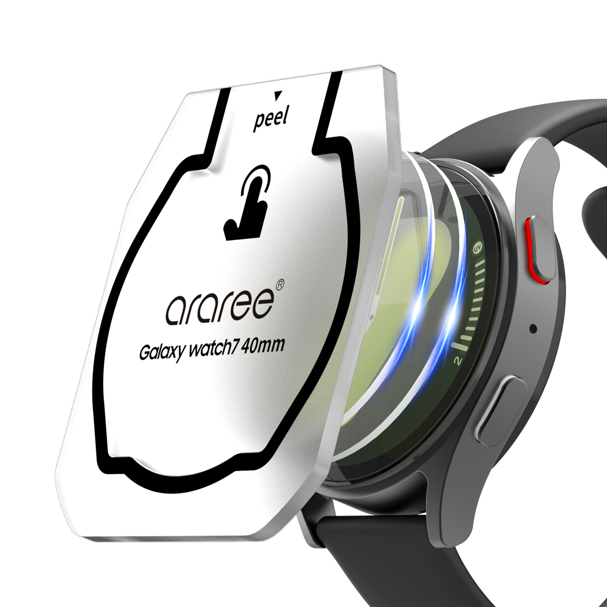 갤럭시워치7 44MM 부착이 쉬운 액정보호 유리 코어