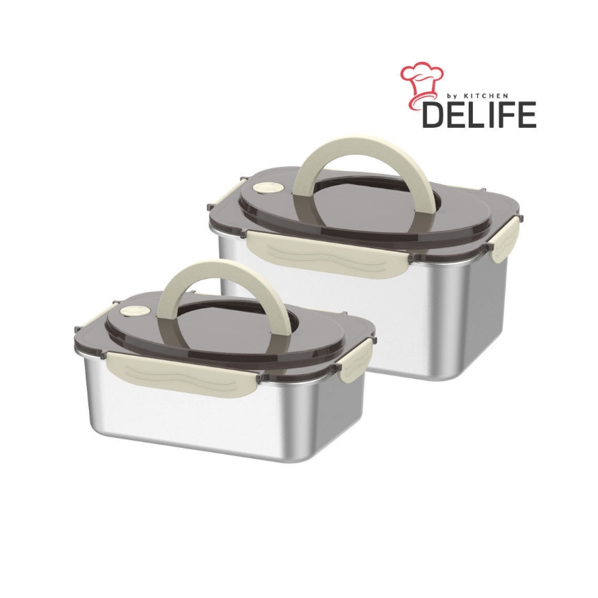 [디라이프] 프레시 큐브 밀폐용기 2종 세트