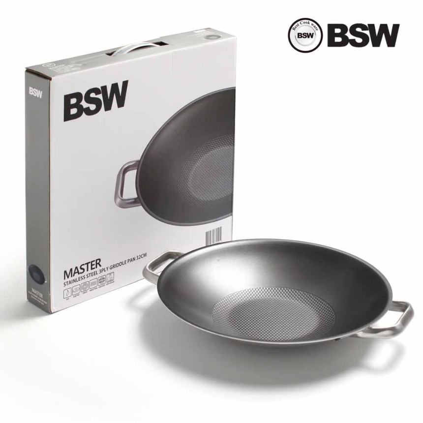 [BSW] 마스터 통3중 IH 스텐 그리들팬 32cm